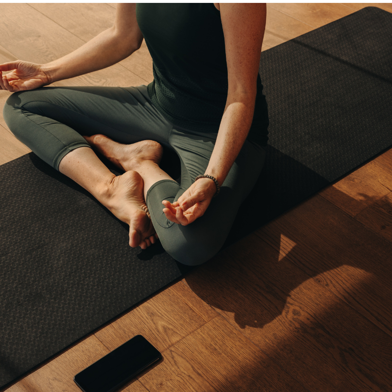 woman doing yoga